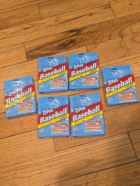 Topps Baseball Packs - Blue, Red, Yellow Accents 6 Packs 1992